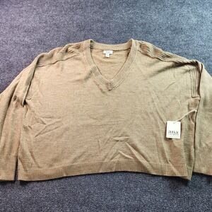 ANA A New Approach Womens XL V Neck Long Sleeve Knit Sweater Pullover